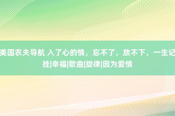 美国农夫导航 入了心的情，忘不了，放不下，一生记挂|幸福|歌曲|旋律|因为爱情